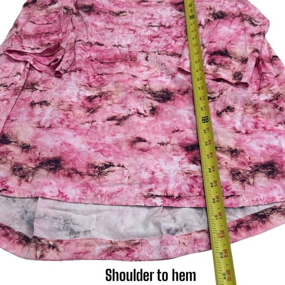 Soft Surroundings Abilene Tunic Top Pink Geode Watercolor Tiedye Size XL - Picture 10 of 10